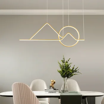 Postmodern İskandinav minimalist avize LED avize restoran lamba alüminyum silikon aydınlık kişilik yaratıcı bar lambası