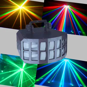 RGBW 4İN1 50W LED Çift Kelebek ışık Profesyonel KTV Bar club disko ışığı Düğün Parti, DMX512 LED ışın Tarama Sahne Aydınlatma
