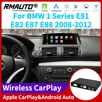 RMAUTO Kablosuz Apple CarPlay CIC Sistemi BMW 1 Serisi için E81 E82 E87 E88 2008-2012 Android Otomatik Ayna Bağlantı AirPlay Araba Oyun