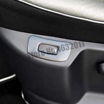 Renault Captur için 2015-2017 ABS Mat koltuk ayar düğmesi düğmesi anahtarı çerçeve lamba kapağı trim Araba styling Aksesuarları 1 adet