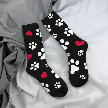 Renkli Hayvan Karikatür Kedi Pençe Kaykay Çorap Polyester Orta Tüp Çorap Kadın Erkek kaymaz