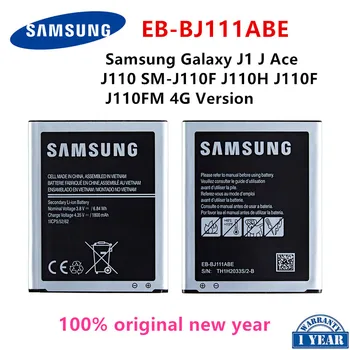 SAMSUNG Orijinal EB-BJ111ABE 1800mAh Pil İçin Samsung Galaxy J1 J Ace J110 SM-J110F J110H J110F J110FM 4G Sürümü
