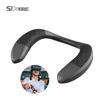 SDpure Kablosuz Bluetooth Boyun Hoparlör Taşınabilir Giyilebilir Surround Altavoz Açık Havada spor için Mikrofon ile Bas HİFİ Boyun Bandı