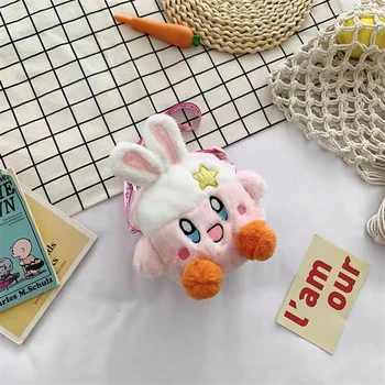 Sevimli Kirby peluş oyuncaklar Kızlar için Tatlı Pembe Kirby Peluş Doldurulmuş Oyuncaklar Çocuk Peluş Kadın askılı çanta Doğum Günü Hediyeleri Oyuncak