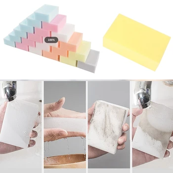 Sihirli Sünger Silgi Şeker Renk Sünger Bulaşık Yıkama İçin Mutfak Malzemeleri Banyo Ev Ofis Temizleyici Temizleme Araçları Süngerleri