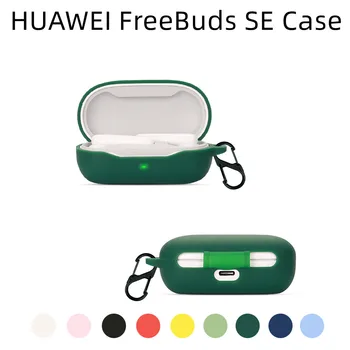 Silikon kulaklık kılıfı İçin Huawei Freebuds SEheadphone Koruyucu Kabuk Kulaklık Aksesuarları Freebuds SE Durumda Kanca İle