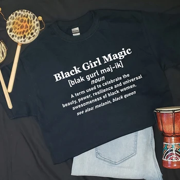 Siyah Kız Sihirli Kadın T Shirt Siyah Lives Matter Kısa Kollu T-shirt Sivil Hakları Tırnak Feminist Tshirt Güçlendirme Tops