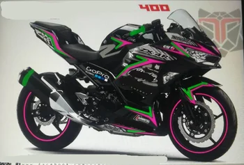 Su Transferi Karbon Fiber lake Motosiklet Kaporta Kawasaki Ninja 400 2017 2018 2019 Her Türlü Renk No. 3028
