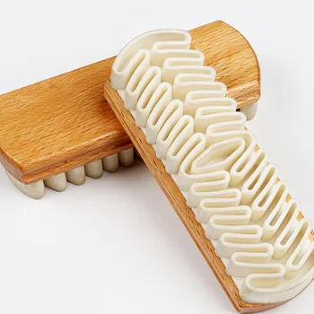 Süet Ahşap Beyaz Deri Fırça Süet Çizmeler için Çanta Scrubber Temizleyici Kauçuk Krep Ayakkabı Fırçası Temizleyici Aracı