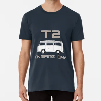 T2-Kamp Günü T Shirt Böceği Böcek Karmann Ghia Araba Vocho Kafer