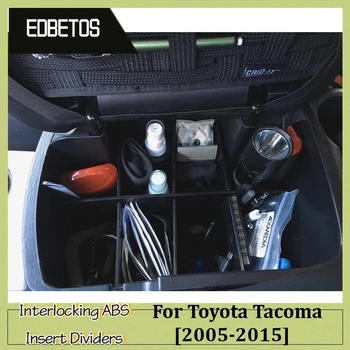 Tacoma 2nd Gen Araba havasız ortam kabini Aralığı Toyota Tacoma 2nd Gen 2005-2015 Konsol Kol Dayama Depolama Organizatör Bölücüler