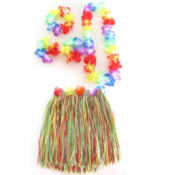 Tatil Plaj Rahat Hula Dans Giyim Hawaii Etnik Tarzı Etekler Kadın Renkli Etek
