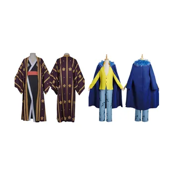 Tek Parça Trafalgar Hukuk / Trafalgar D Su Hukuk Cosplay Kostüm Kimono Elbise Tam Takım Kıyafetler Cadılar Bayramı Karnaval Elbise