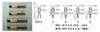 Test - 5 Altı renk 1000 adet/grup PCB kartı test noktası / boncuk / halka / çember seramik PCB test pimleri