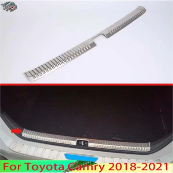 Toyota Camry 2018-2021 için Araba Dekorasyon Paslanmaz Çelik Arka Bagaj sürtme plakası Kapı Eşiği Kapağı Kalıplama Garnitür