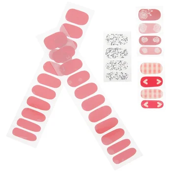 Tırnak Şeritler Çıkartmalar Polishmanicure Sticker Tam Çıkartmaları Kadın Wrap Yapışkan Şerit Ashesive Setleri Wrapsgradient Aksesuarları 