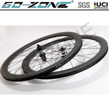 UCI Miktar 700c karbon Tekerlek disk fren Kattığı Tubeless 25mm Genişlik Novatec / DT / Seçilen Yol disk fren Tekerlekleri