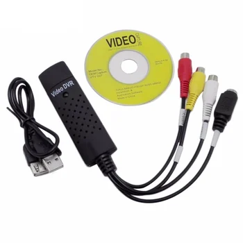 USB 2.0 Video TV DVD VHS DVR Yakalama Adaptör Kapağı USB Video Yakalama Aygıtı desteği Win10