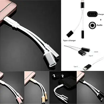 USB TİP-C ila 3.5 ses kablosu TİP-C kulaklık kablosu TİP-C telefon şarj adaptörü