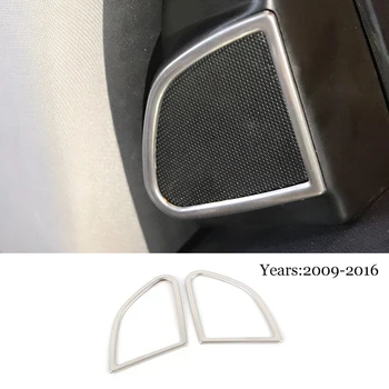 Volvo için XC60 2009-2016 Araba Styling İç Ses Çıkartmalar Boynuzları Hoparlör Müzik Kapak Ses Trim Oto Aksesuarları 2 adet