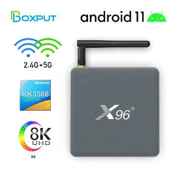 X96 X6 TV Kutusu Android 11 8GB RAM 128GB Rockchip RK3566 8K VİDEO CODEC 2T2R MIMO Çift Wifi 1000M LAN 4K Medya Oynatıcı