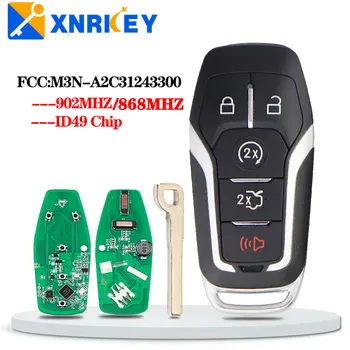 XNRKEY 5 düğmeli uzak anahtar ID49 Çip 868/902Mhz FCC M3N-A2C31243300 Ford Fusion Explorer kenar Mustang 2013-2017 Araba Anahtarı