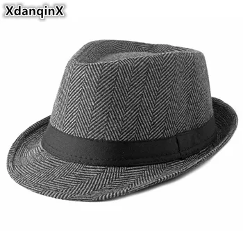 XdanqinX 2019 Yeni Sonbahar Kış Zarif kadın Fedoras Şapka Beyefendi İngiliz Orta Yaşlı erkek Caz Şapka Markaları baba şapkası