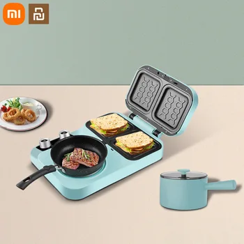 Xiaomi Youpin Akıllı Kahvaltı Makinesi 4 in 1 Çok fonksiyonlu Ev Sandviç Makinesi Kızartma / Kaynatma Makinesi Tost Makinesi