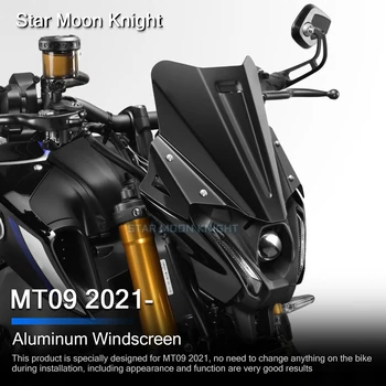 YAMAHA İçin Fit MT09 MT-09 MT 09 2021-Motosiklet Aksesuarları Cam Cam Alüminyum Rüzgar Kalkanı Deflectore MT - 09