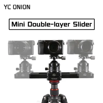YC Soğan Çikolata Kaymak Kamera DSLR Telefon Mini Manuel Taşınabilir Kaydırıcılar Sabitleyici Kamera 11in / 28cm Seyahat Uzunluğu
