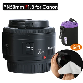 YONGNUO YN50mm f1. 8 Otomatik Odaklama canon lensi EOS 60D 70D 5D2 5D3 600D 1200D 6D 650D DSLR kameralar Lens YN EF 50mm f / 1.8 AF Lens
