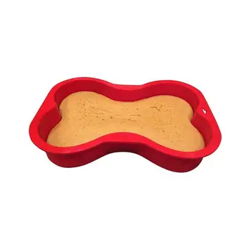 Yapışmaz silikon kalıp Köpek Kemik Şekli Kek Tava Yavru Köpek Doğum Günü DIY Pişirme Aracı