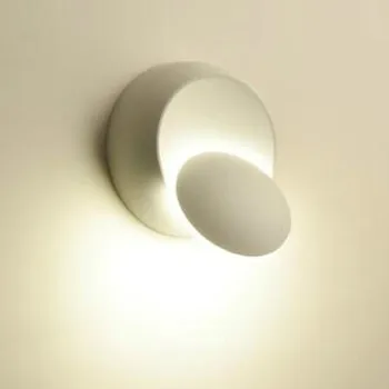 Yaratıcı duvar lambası modern koridor yuvarlak 360 derece rotasyon ayarlanabilir başucu lambaları beyaz siyah WJ912