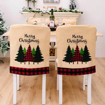 Yaratıcı noel sandalyesi Yeniden Kullanılabilir Noel yemek sandalyesi örtü bezi Şenlikli Atmosfer Ev Tatil Parti Malzemeleri için