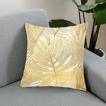Yastık minder örtüsü Altın Yaprak Desen Pillowslip minder örtüsü Kanepe Yastık Kılıfı