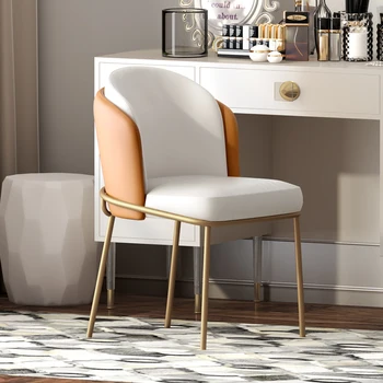 Yatak odası Ergonomik yemek sandalyeleri İskandinav Modern Minimalist Şezlong Tasarımcı Mutfak Zemin Chaises Ev Mobilya WWH40XP