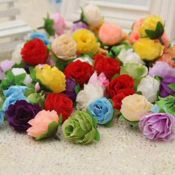 Yeni 10 adet 3cm Mini İpek Yapay Gül Çiçek Kumaş Düğün Parti Ev Odası Dekorasyon DIY Elbise Aksesuarları Sahte Çiçekler