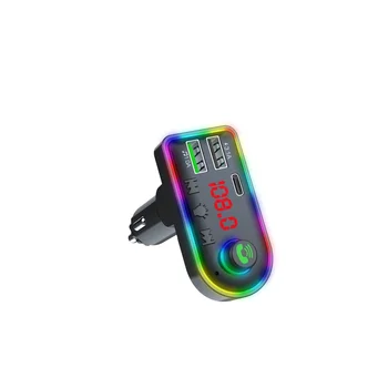 Yeni Araba MP3 Eller Serbest Renkli Atmosfer Lambası PD Hızlı Şarj Evrensel USB Müzik USB bellek Disk Hızlı Şarj