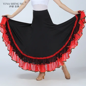 Yeni Bellydancing Uygulama Büyük Salıncak Uzun Etekler Yetişkin Çingene Oryantal Dans Kostümleri oryantal dans eteği İspanyol Flamenko Etek