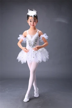 Yeni Beyaz Elmas Bale Elbise Çocuk Kuğu Gölü bale kostümü Kız Tutu Bale Leotard Giyim bale kostümü s Çocuklar TB