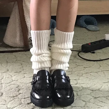 Yeni Japon Lolita Tatlı Kız bacak ısıtıcısı Örgü Çorap Yün Topu Örme ayak koruyucu Cosplay Kadın Sonbahar Kış Yığın Yığın Çorap