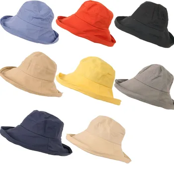 Yeni Kova Şapka Unisex Moda Bob Kapaklar Düz Renk Gorros Erkekler Yaz Kapaklar Plaj Güneş Balıkçılık kova kapağı