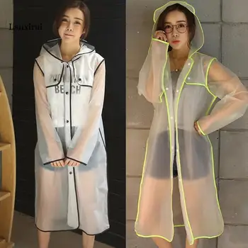 Yeni Moda kadın Şeffaf Eva Plastik Kız Yağmurluk Seyahat Su Geçirmez Yağmurluk Yetişkin Panço Açık yağmurluk
