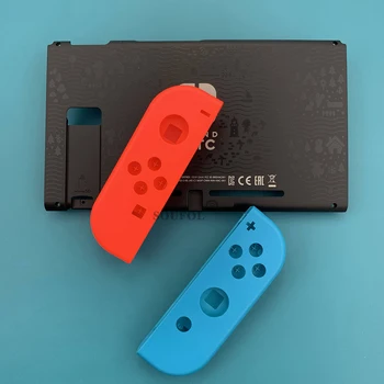 Yeni Nintendo Anahtarı Konsolu için Yedek Konut Kabuk Kapak NintendoSwitch Ön Arka Faceplate Joycon Durumda Kırmızı Mavi