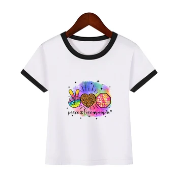 Yeni POP It baskı t-shirt Çocuk Sokak Giyim Gökkuşağı POP Fidget kısa kollu tişört Çocuklar Komik Oyunlar Harajuku Tees Ananas Tops