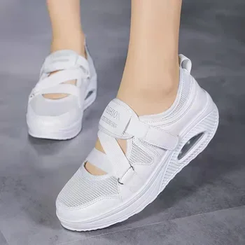 Yeni Toka Tasarım Mor Sneakers kadın Yumuşak Yaz Nefes Ayarlanabilir kadın ayakkabısı hava yastığı koşu ayakkabıları