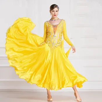 Yeni Ulusal standart modern dans giyim büyük sarkaç elbise uygulama giyim balo salonu dans Waltz-B-18416