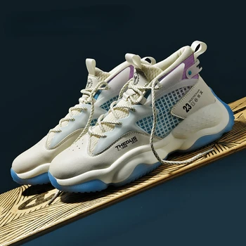 Yeni Varış Erkek spor ayakkabıları Marka Tasarımcısı Basketbol Sneakers Erkekler Nefes basketbol ayakkabıları Çiftler Kaymaz Spor Ayakkabı