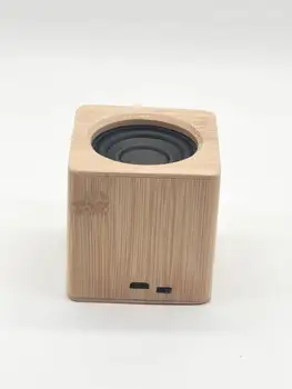 Yeni bambu ve ahşap orijinal ekolojik kare masaüstü Bluetooth hoparlör yeni çevre koruma kaynağı