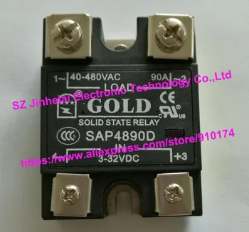 Yeni ve orijinal SAP4890D altın Tek fazlı Solid state röle 3-32VDC, 40-480VAC 90A